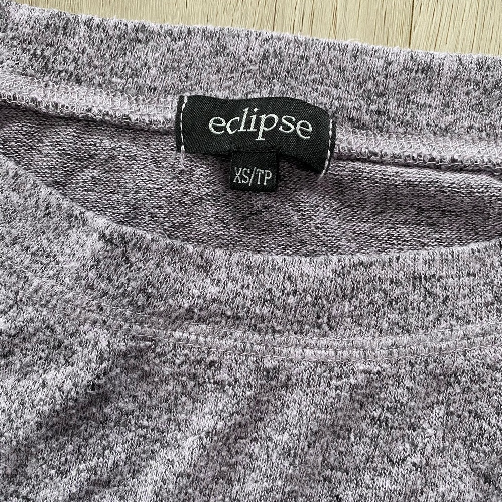 Eclipse Heathered Gray Long Sleeve Top - Picture 2 of 2